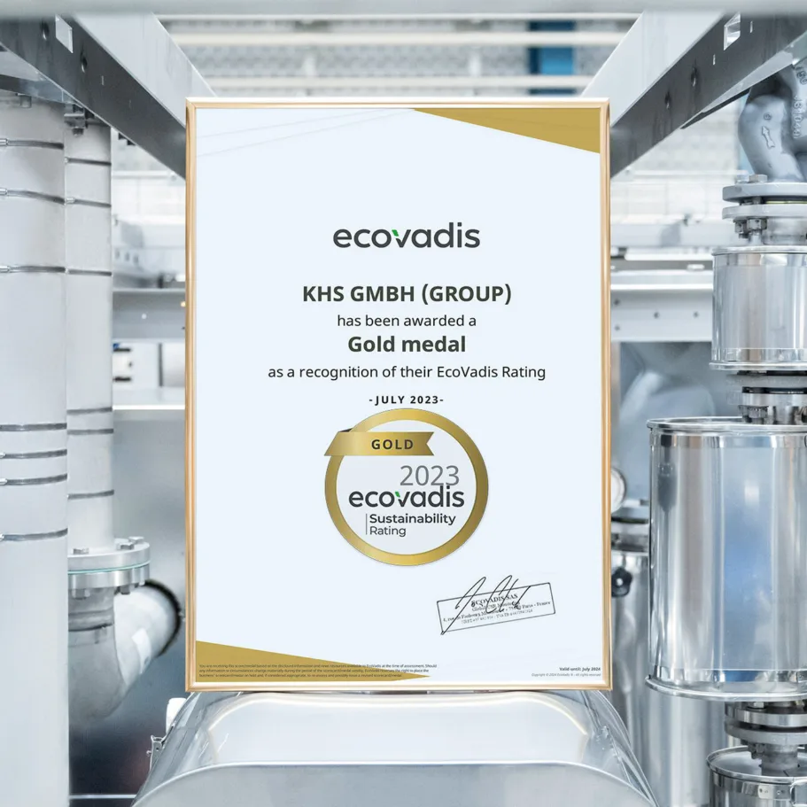Un certificado en una fábrica.